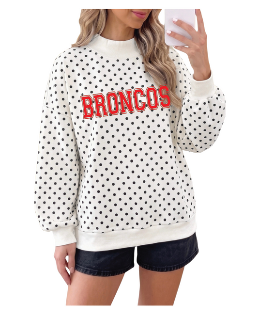 Mustang Broncos Mock Neck Sweatshirt