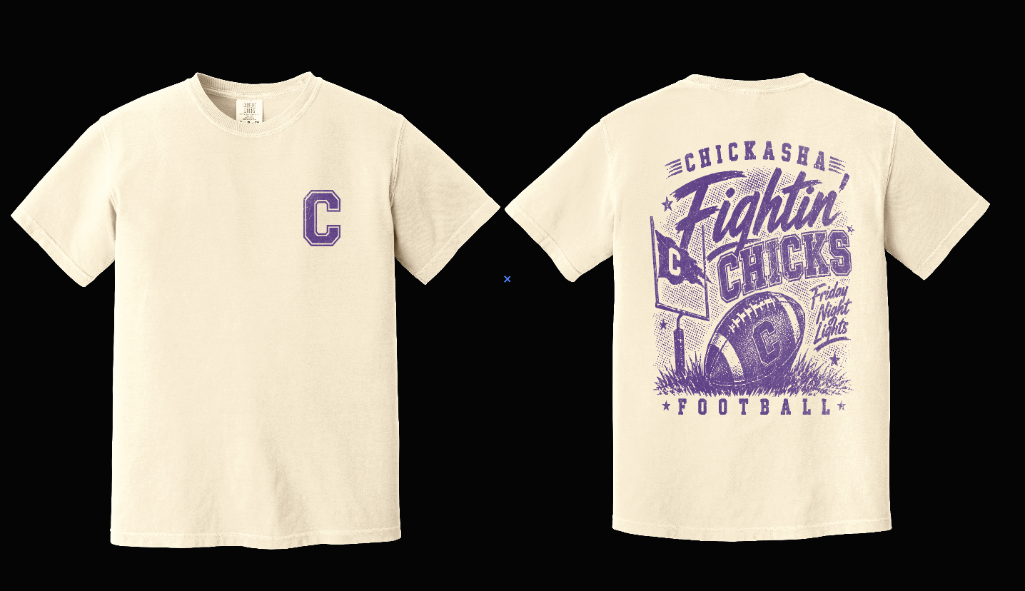 🏈 CHICKASHA FIGHTIN’ CHICKS FRIDAY NIGHT LIGHTS TEE 🏈